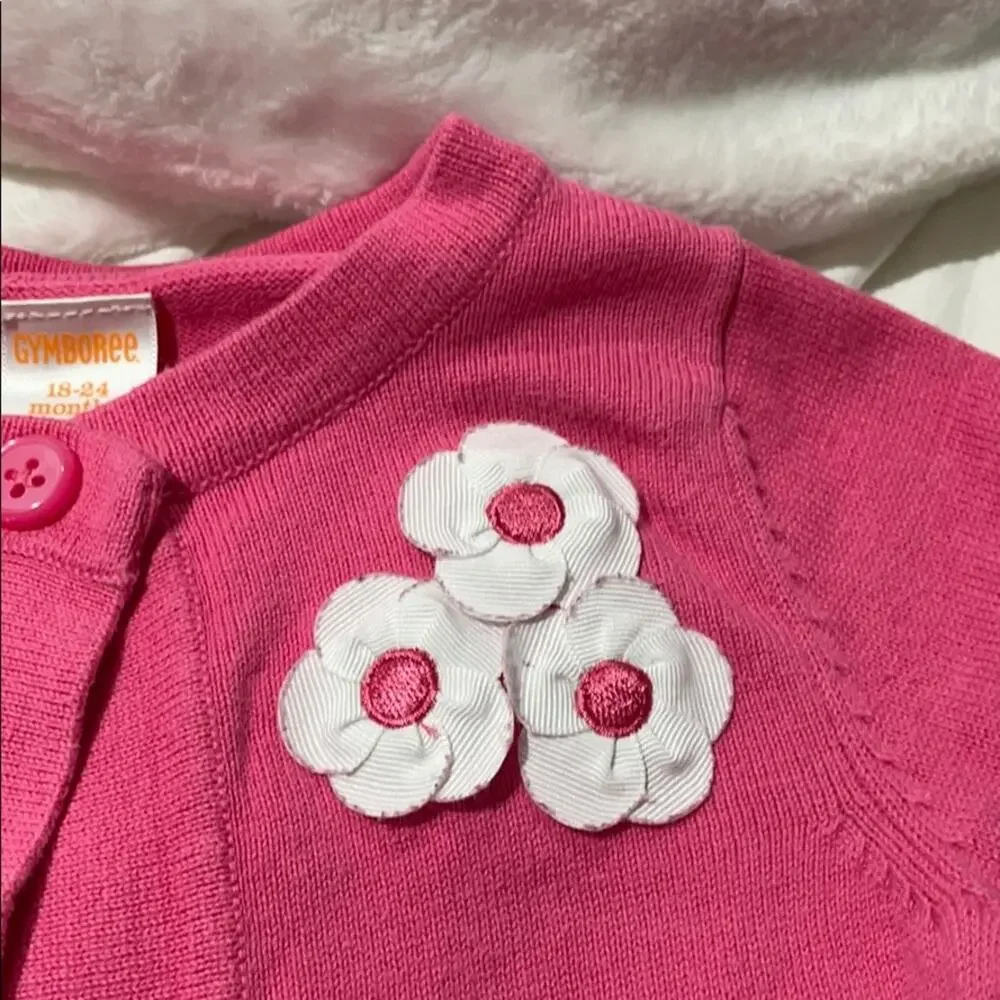 Gymboree 18-24 hot pink swing cardigan worn once